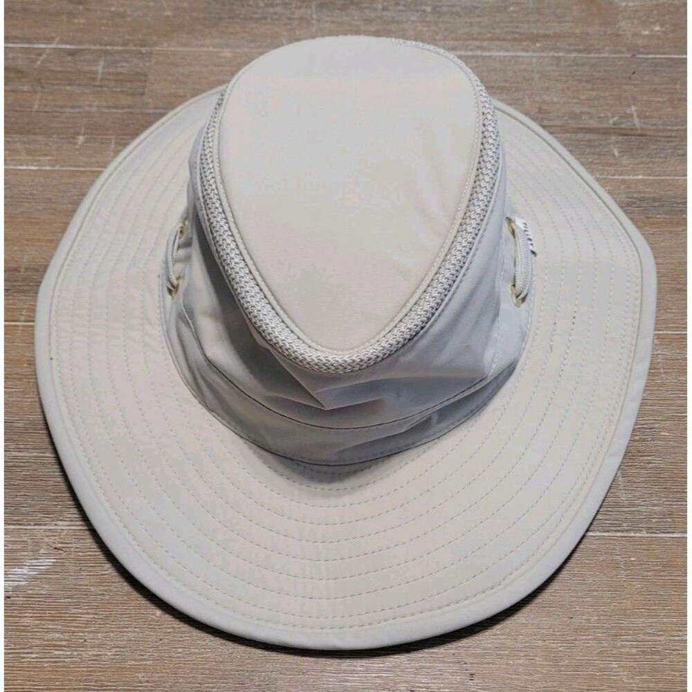 Tilley Airflo Hat Size 7 Small Beige Tan Fishing Hiking Outdoors Sun Cap